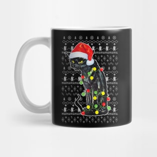 Annoyed Black Cat Is This Jolly Enough Funny Christmas Gift Mug